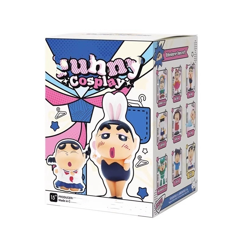 Figura sorpresa de Crayon Shin-chan serie Cos, muñeco coleccionable divertido de edición limitada, regalo de cumpleaños original