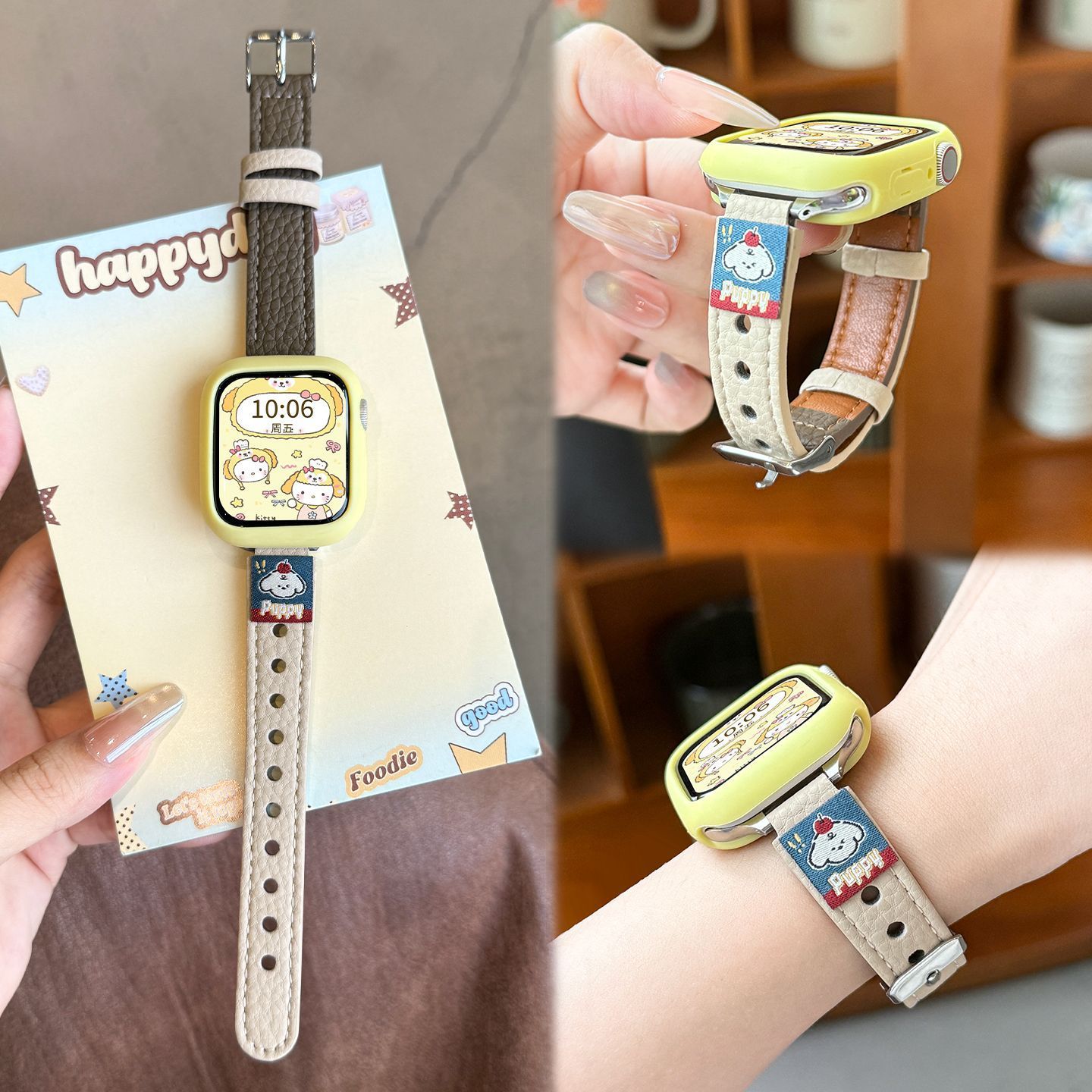 Suitable for Vivo Watchgt Watch Contrasting Color Iqoo Autum Appearance Hot Style Leather Pebbled Pattern New Women