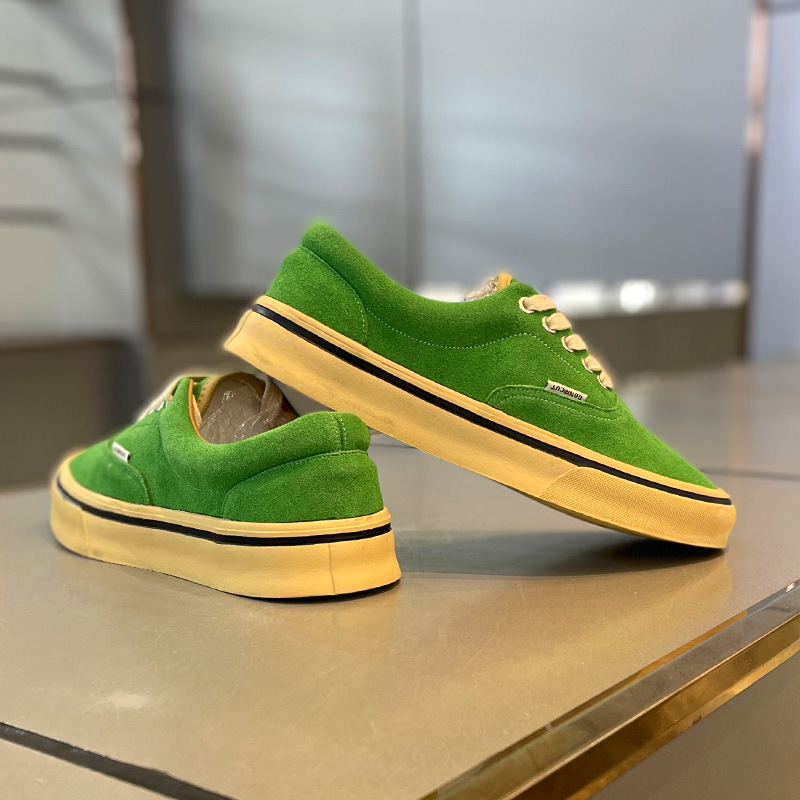 Trendy Men's Shoes Summer Popular Low-Top Genuine Leather Trendy Sneakers Comfortable Thick-Soled High-End Versatile Retro Fashion Casual Shoes