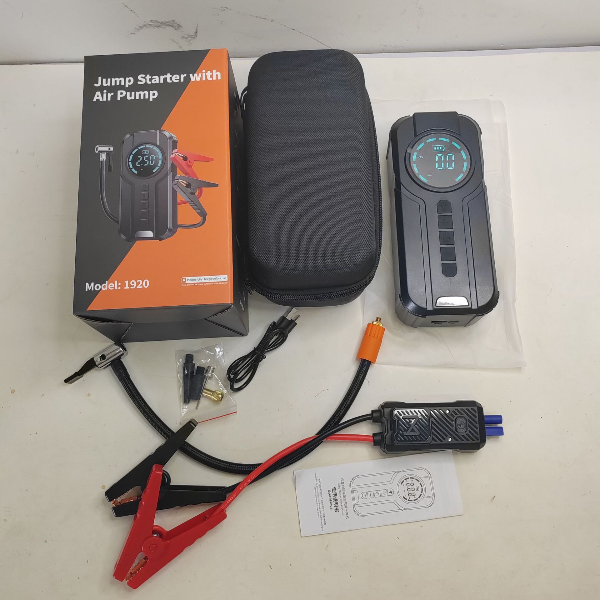［1920］Cross-Border New Model Emergency Power Bank All-In-One Device, Air Compressor, Jump Starter, Power Bank, Air Pump