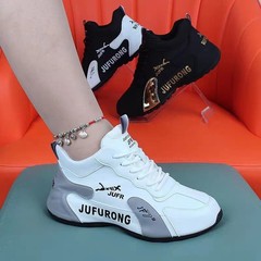 情侣网红鞋2025新款男女同款运动休闲时尚PU小白鞋百搭耐磨运动鞋