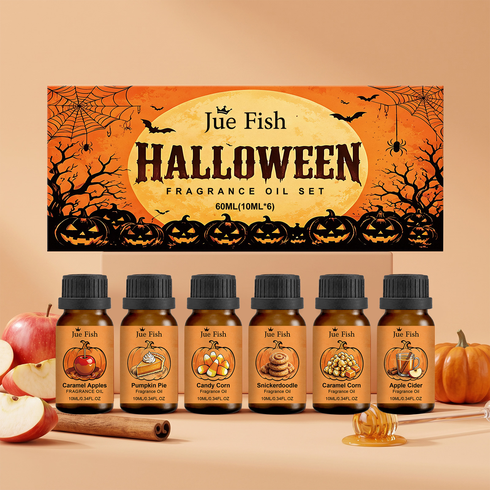 Jue Fish Halloween Fragrance Essential Oil Set Indoor Air Freshener Fragrance Party Holiday Gift