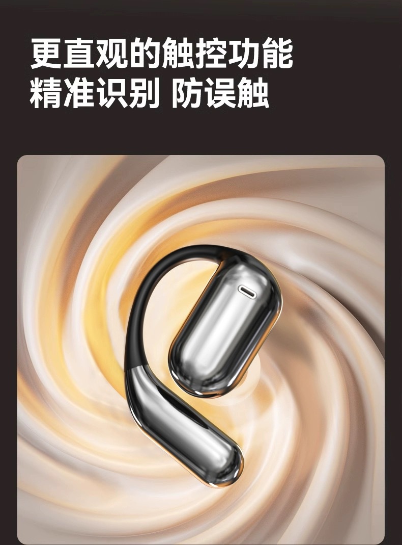 Cross-border bestselling ear-hook AI translation wireless Bluetooth earbuds Q16 running sports ear-hook design smart digital display