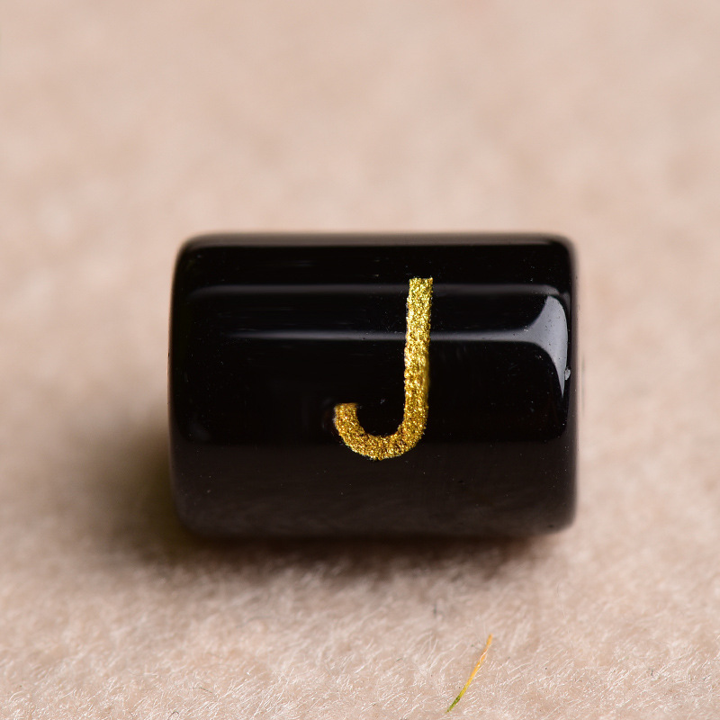 Satin Finish 1 Piece Glass Letter Satin DIY Jewelry Accessories Beads