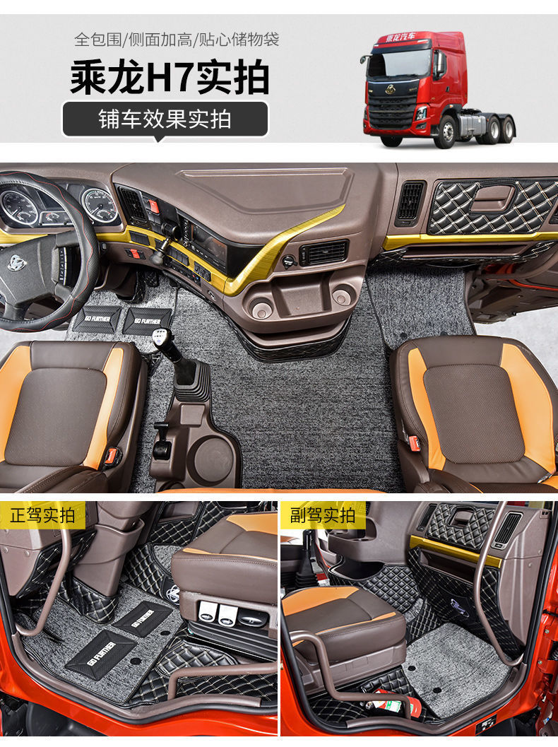 Suitable for Dongfeng Liuzhou Chiling H7/H5/M3 Floor Mats Surrounding the Interior Decoration of Large Trucks and Automotive Supplies