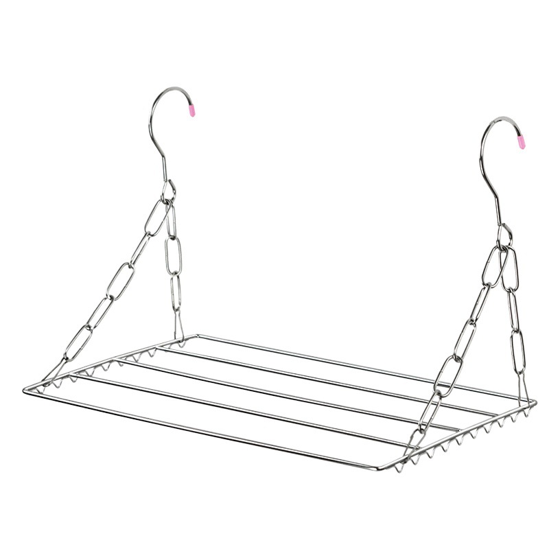 Kaiwang de acero inoxidable balcón calcetines rack 100 clip sólido calcetines rack hogar multi-clip percha calcetines ropa clip