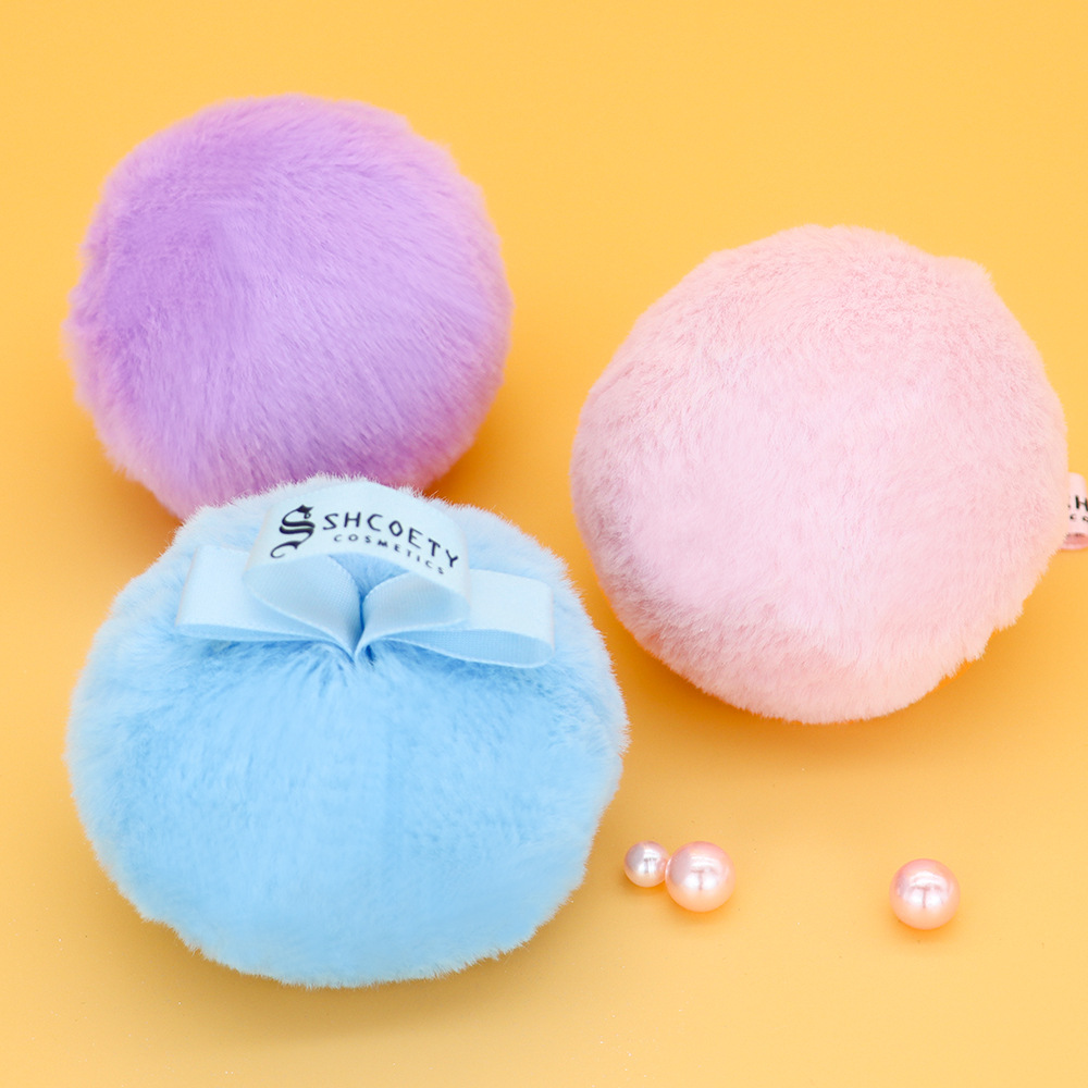 3-color cross-border sparkling Peach high-gloss setting, hairball for brightening the face and contouring the body, diamond sparkling powder puff undefined