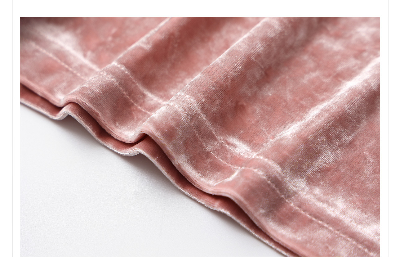 Quần ống rộng nhung lụa kiểu Trung Quốc mới, jacquard màu trơn, phong cách văn nghệ — Màu đen, Màu vàng, Màu hồng, Màu mơ chi tiết 26