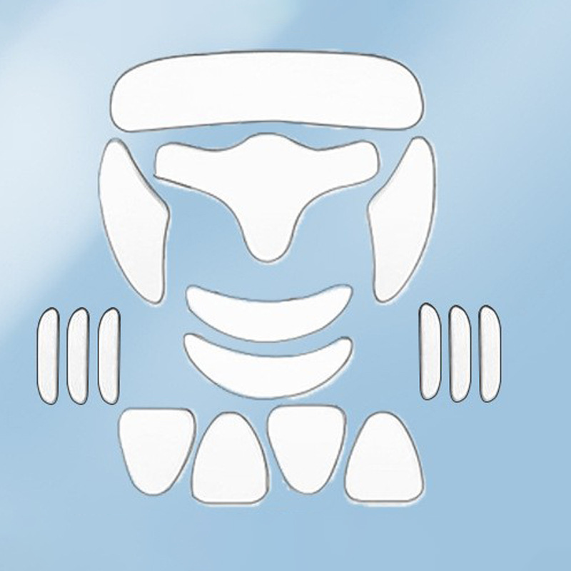 しわ防止パッチ PU美容パッチ アイパッチ 11枚セット フェイスパッチ シリコン製ほうれい線対策パッチ しわ防止パッチ フェイスリフティングパッチ 額用パッチ