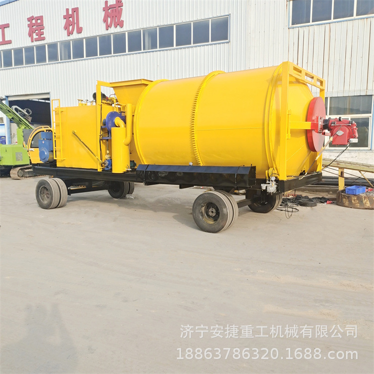 水库修坝沥青拌合机 5方牵引式沥青料搅拌机 小型乳化沥青拌合站
