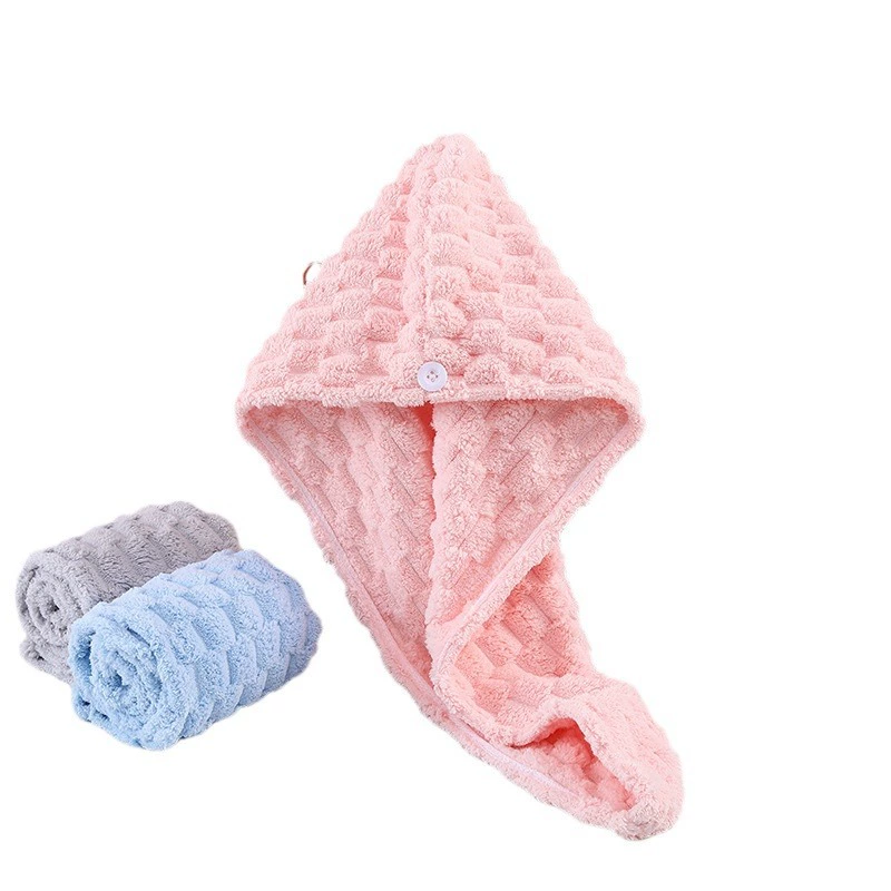Shower cap, quick dry hair towel, increased thickness