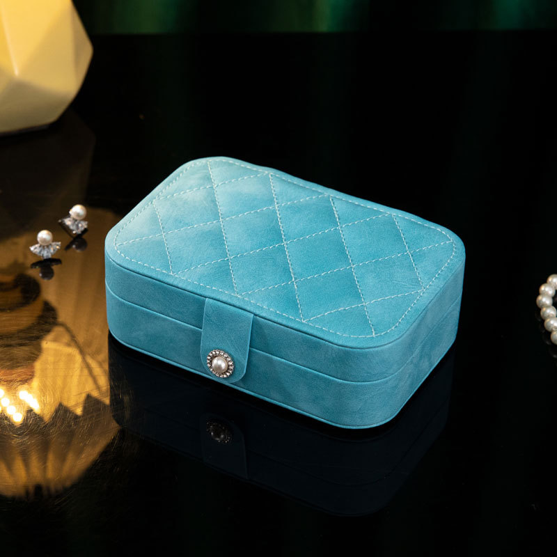 Nueva caja de joyería portátil de lujo ligero caja de joyería de estilo europeo y americano de alta gama de moda de alta calidad PU caja de almacenamiento de joyería transfronteriza