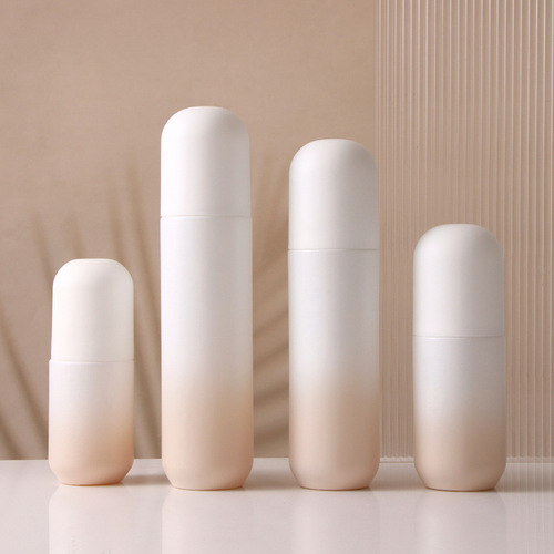 New push-type essence emulsion liquid foundation cosmetics glass packaging material 50g facial cream cream water lotion set bottle