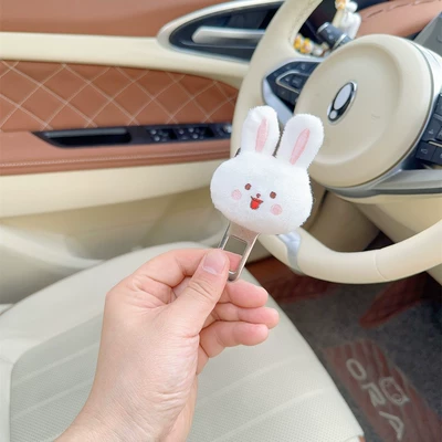 Seat Belt Extension Buckle Car Safety Seat belt shoulder pad - cream-bunny-safety-belt-extension-buckle