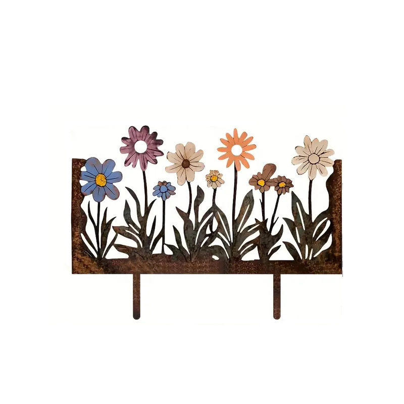 ヨーロッパとアメリカの花のアレンジメント、小さな新鮮な田園風の錆色の花と植物のアレンジメント、クリエイティブでかわいいガーデニング中庭の装飾品|undefined