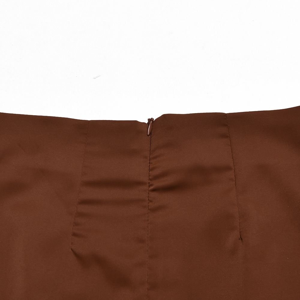 Nuovo abito estivo in tinta unita da donna sexy OL maturo hot girl cardigan con bottoni e gonna a vita alta_voghion.com