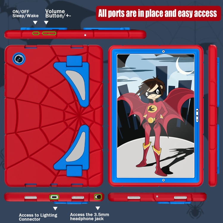 Para Samsung para Galaxy Tab A8 10.5 2021 Spiderman Silicone + PC Protector