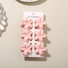 #5 Frosted Light Pink [Set of 6 with Card] 4cm Plumeria Style