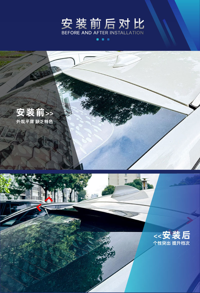 Suitable for Bmw X4 F26 2014-2018 Blade Top Wing Small Rear Wing Fixed Wind Wing Cross-Border Modification Parts
