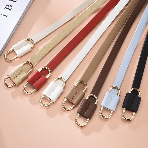 Spring and summer new belts for women, fashionable, simple and versatile dresses, matching clothing, waist-cinching knotted thin belts wholesale
