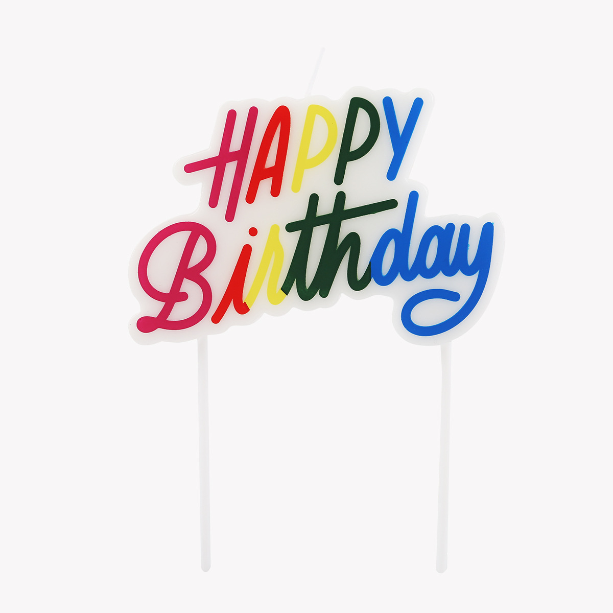 Nuevo arco iris de color pastel de cumpleaños cartas vela decoración pastelera feliz cumpleaños cartas vela