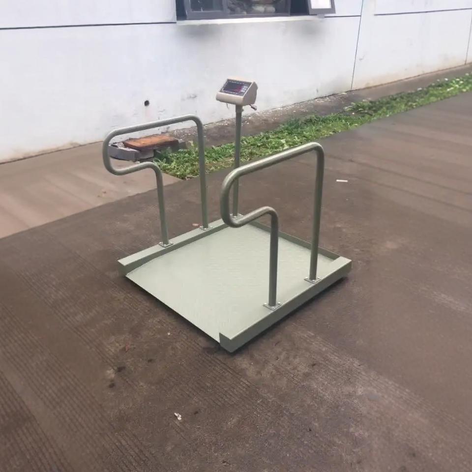 上海透析轮椅秤价格 0.8米轮椅秤 100kg透析磅秤 手扶透析平台秤