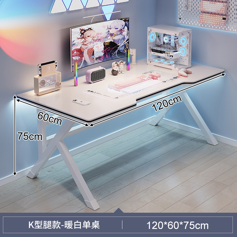 Mesa de dormitorio para niñas, casa de alquiler simple rectangular, escritorio de estudio para el hogar, escritorio para computadora de escritura, banco de trabajo, casa de alquiler