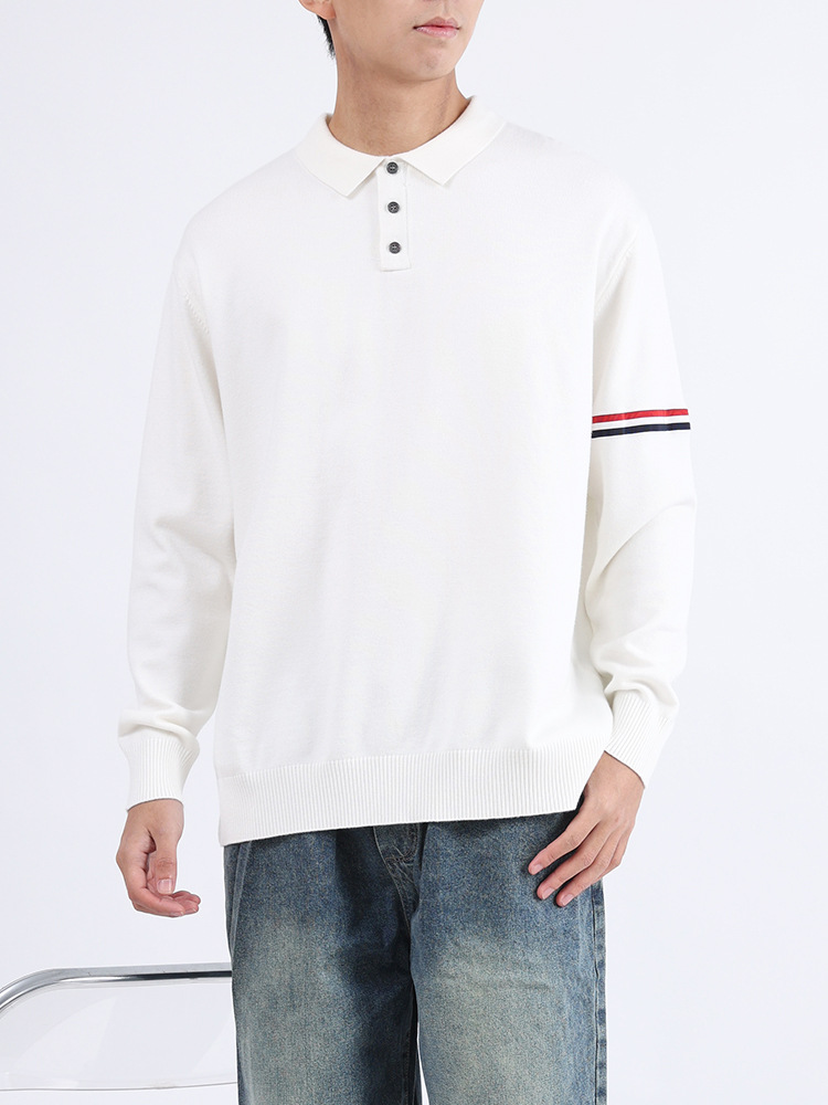 Uniqlo hombre lujo ligero transfronterizo de alto nivel suéter de punto perezoso estilo hombre de negocios ocio condujo polo camisa