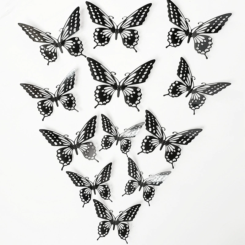 Полуж Butterfly 3D полый имитационный металлический бабочек настенный декор для дома гостиной трехмерная бабочка декоративная наклейка