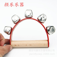厂家批发儿童教学玩具幼儿园音乐教具马蹄玲 三铃 五玲舞蹈手摇铃