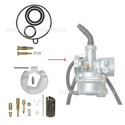 Motorcycle pz19 Carburetor Full Plastic Float Repair Kit For wave100 Dream C100 XRM100 (Other starting systems) - qs-dzs-pz19-xlb