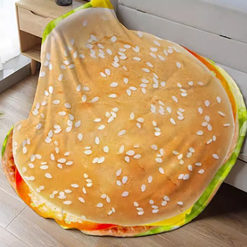 大きなパンケーキブランケット、フライングパンケーキブランケット、面白いパンケーキピザブランケット、キャベツプラスベルベットエアコンブランケット、オフィス昼寝ブランケット|undefined