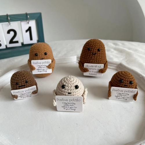 Amazon's best selling hand-knitted positive energy potato doll funny expression bag pendant ornaments foreign trade cross-border trend