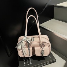 2025夏季波士顿新款腋下包辣妹百搭机车包跨境大容量单肩女包包邮