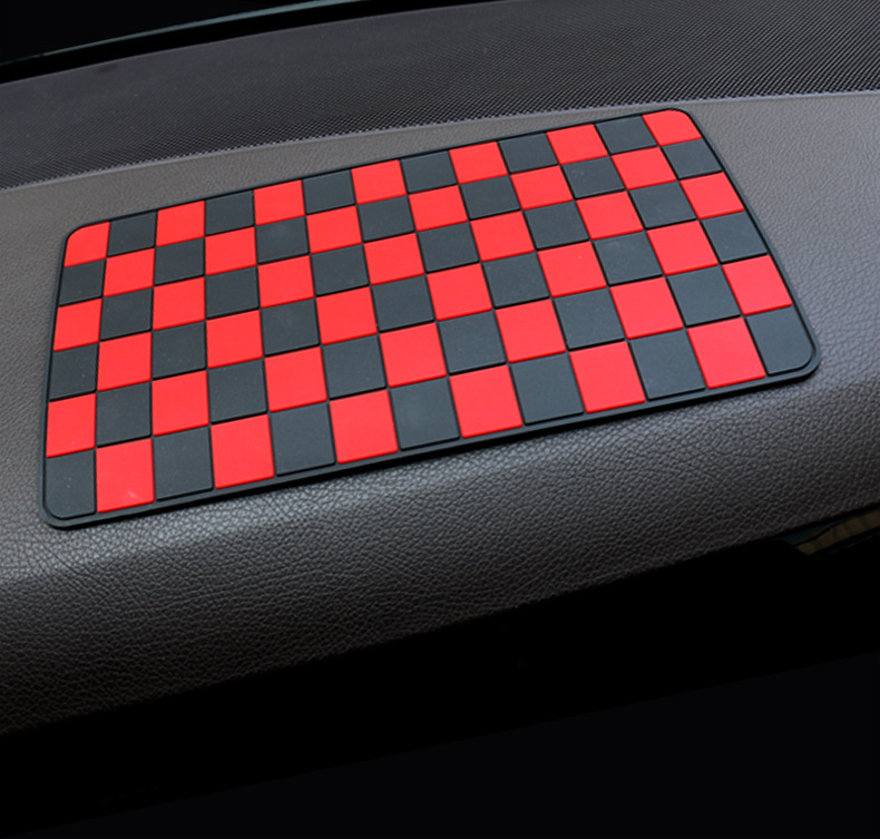 Car Anti-Slip Mat, Square Diamond-Shaped Car Accessories, Anti-Slip Center Console Decoration Mat, Car Center Console Anti-Slip Mat