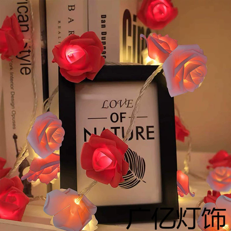 Романтический День Святого Валентина Танабата предложить креативная Роза светодиодный свет строка девушка комната декоративный фонарь оптом