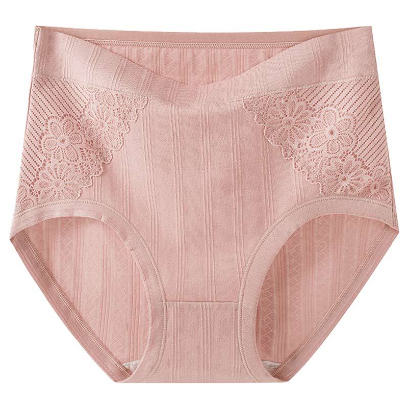 Ropa interior de algodón Mujer algodón entrepierna cintura alta vientre contracción pantalones cortos cabeza gordita chica suelta más calzoncillos para personas de mediana edad y ancianos