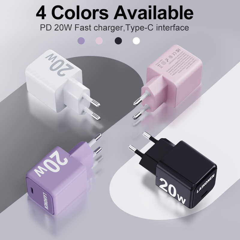 Pd20W European Standard Type-C Fast Charger Suitable for Apple 12/13/14 European Version Charger Head