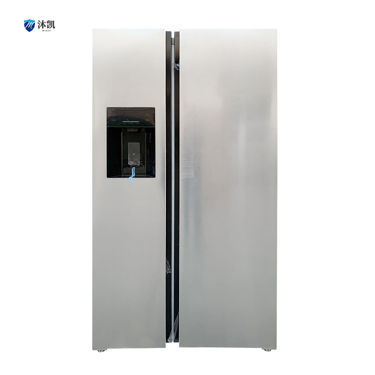 Foreign Trade Export Double-Door Refrigerator Household Refrigerator with Ice Cubes Ice Particles Ice Water Multi-Functional Refrigerator