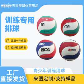中考训练比赛用球PU热粘合款式二5号排球工厂直销软式青少年排球