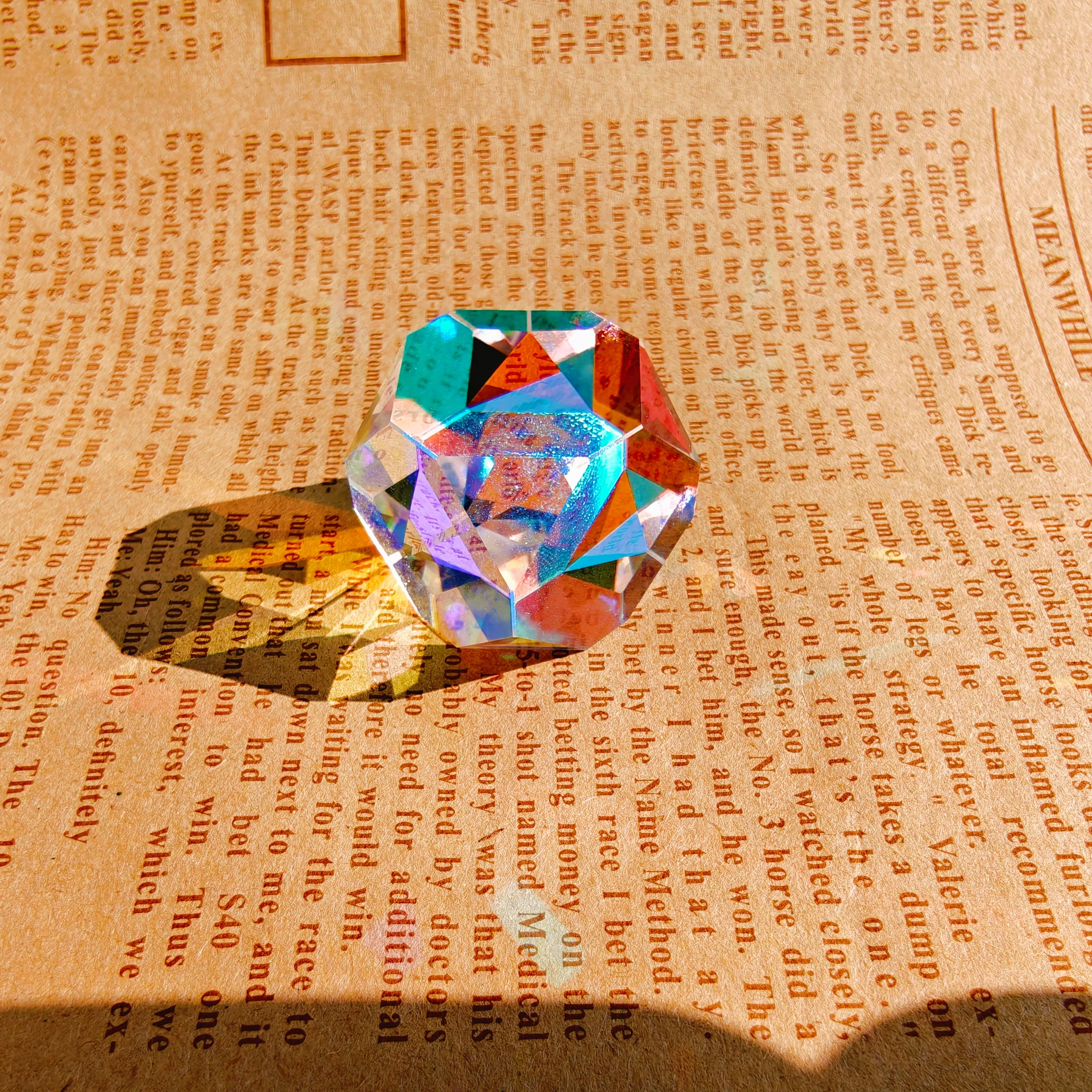 Цветной солнечный prism зеркальный светильник для спальни в кубе, солнце кристалл ловец кристальный декор