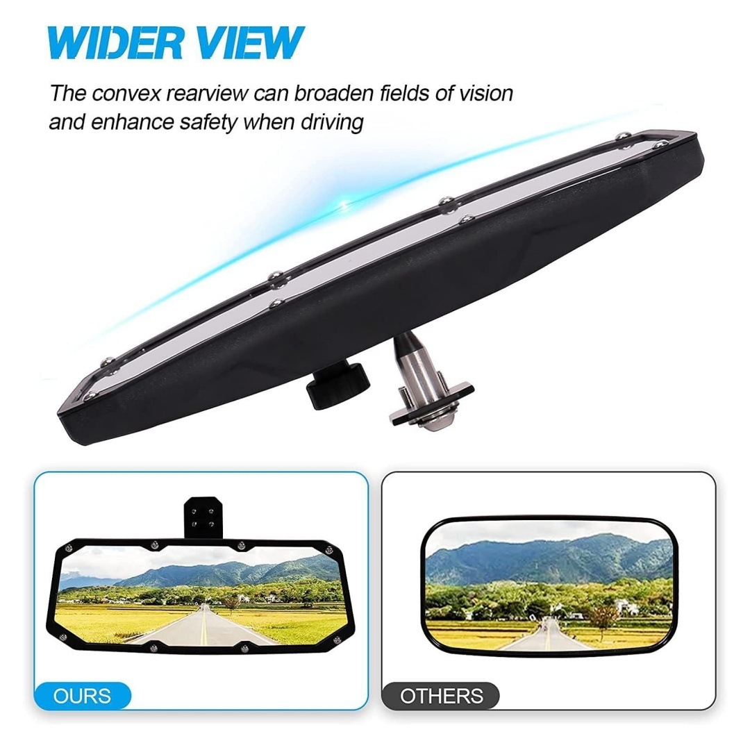 Utv Side Mirror Compatible with Polaris Ranger Central Mirror Combination Utv Ranger Middle Rearview Mirror