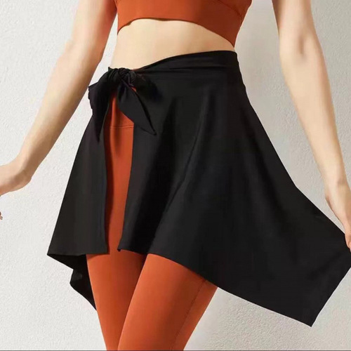 Yoga Pants Anti-Embarrassment Outerwear Butt Curtain Women's Anti-Slip Cover Skirt Fitness Running One-Piece Outer Cover Skirt