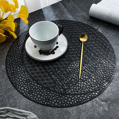 Hollow PVC round Western dining mat, home dining table decoration mat, heatproof and insulated mat, anti-slip dining mat, table mat