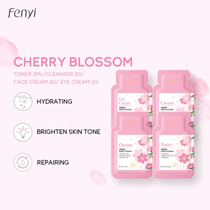 Трансграничный набор средств по уходу за кожей FENYI Sakura, 4 предмета, увлажняющий и увлажняющий, 1 шт., пробный размер 2 г, производитель средств по уходу за кожей