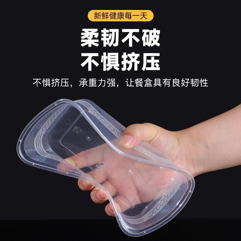 Disposable bowl rectangular plastic bowl for manufacturers and wholesalers fast food soup bowl with lid round takeaway packing lunch box
