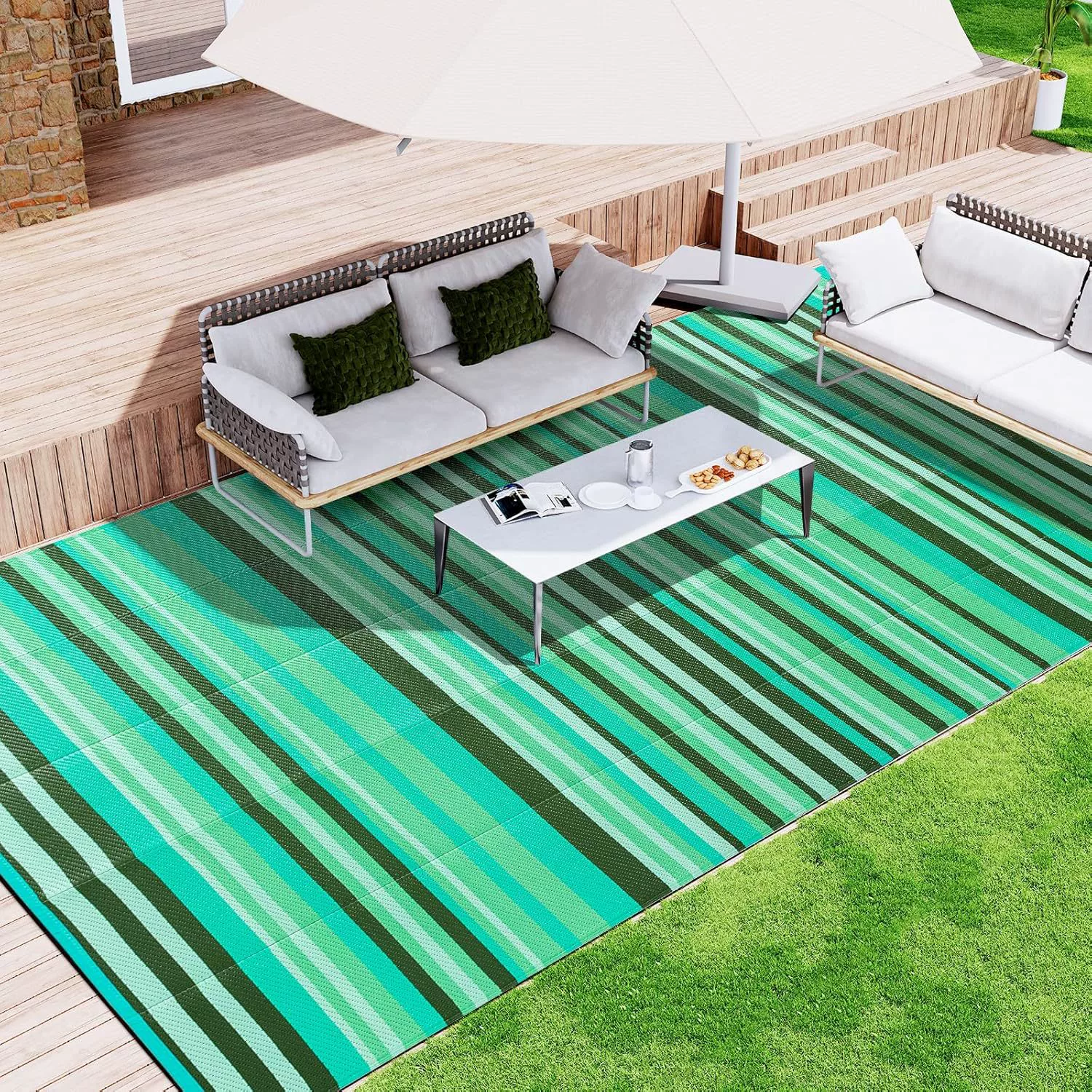 Wear-resistant beach carpet for camping, boho style