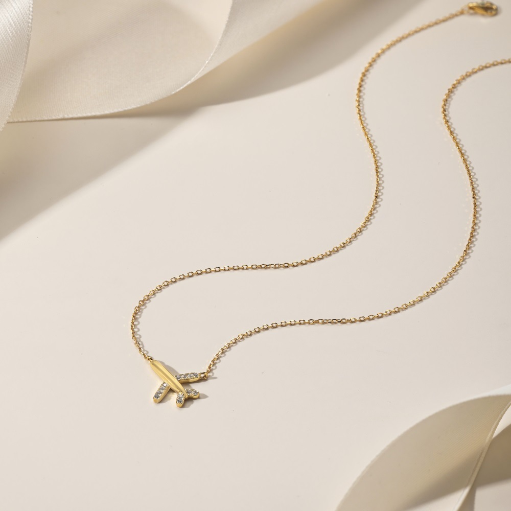 Simple Style, Classic Style Style 925 Sterling Silver Zircon Inlay Solid Color Layered Necklaces