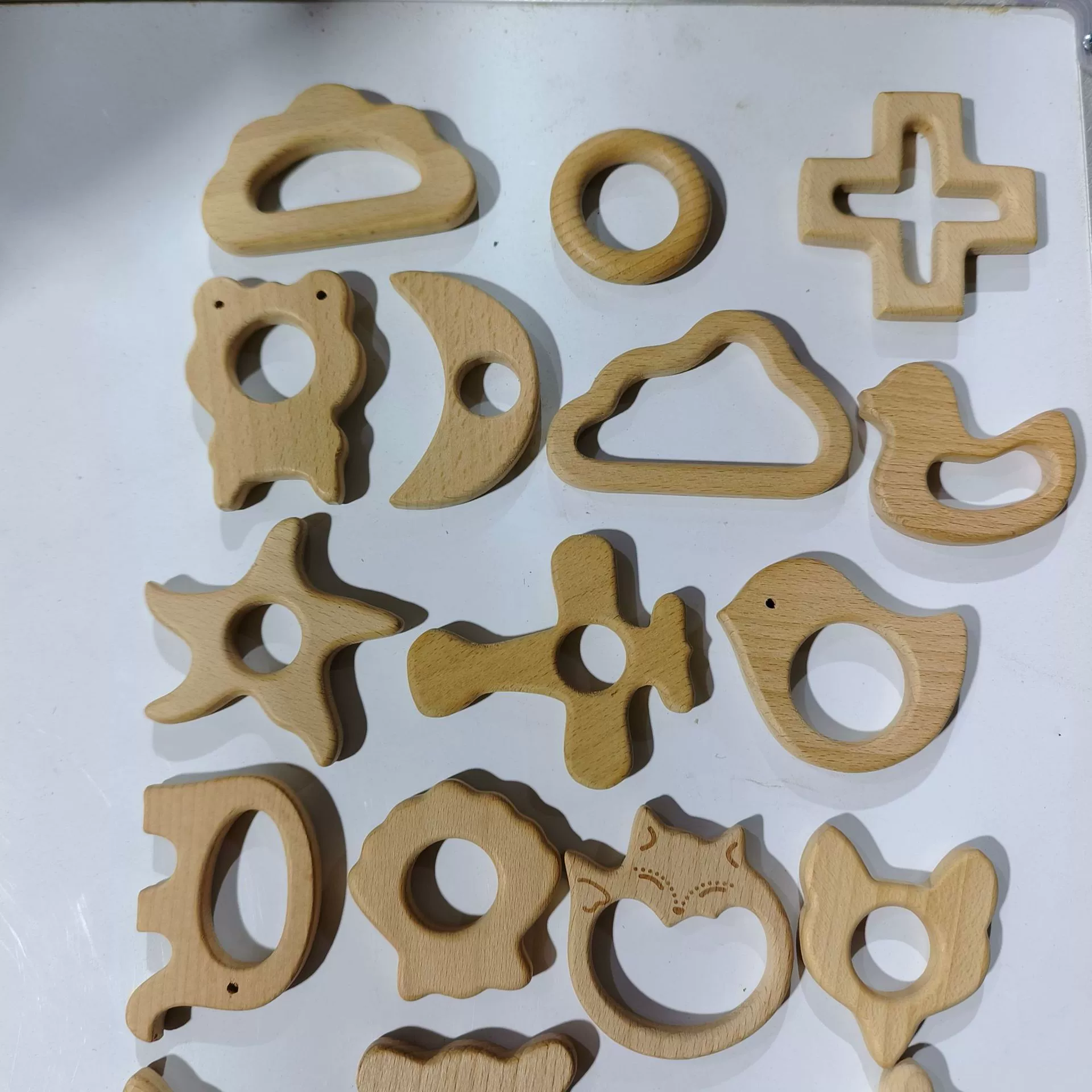 Самая продаваемая безопасная детская палочка для прорезывания зубов из бука без краски от Amazon, различные мультяшные животные, креативные зажимы для сосок