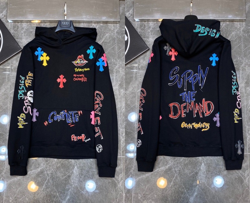25ss正确版Chrome Hearts 克罗伈十字架连帽卫衣百搭潮流时尚批发|undefined